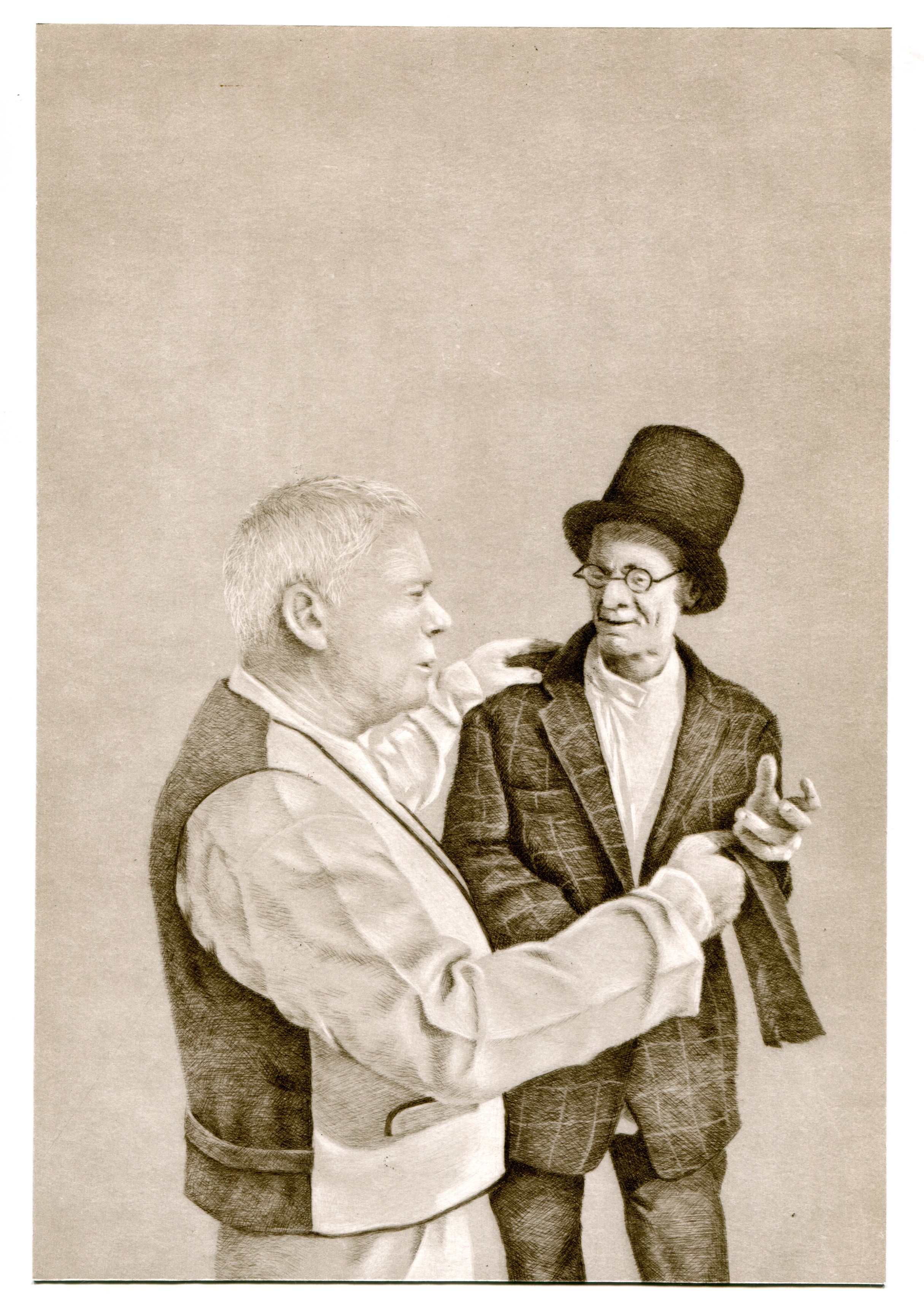 Gustave Flaubert. Bouvard & Pécuchet widmen sich der Literatur. [Erstdruck]