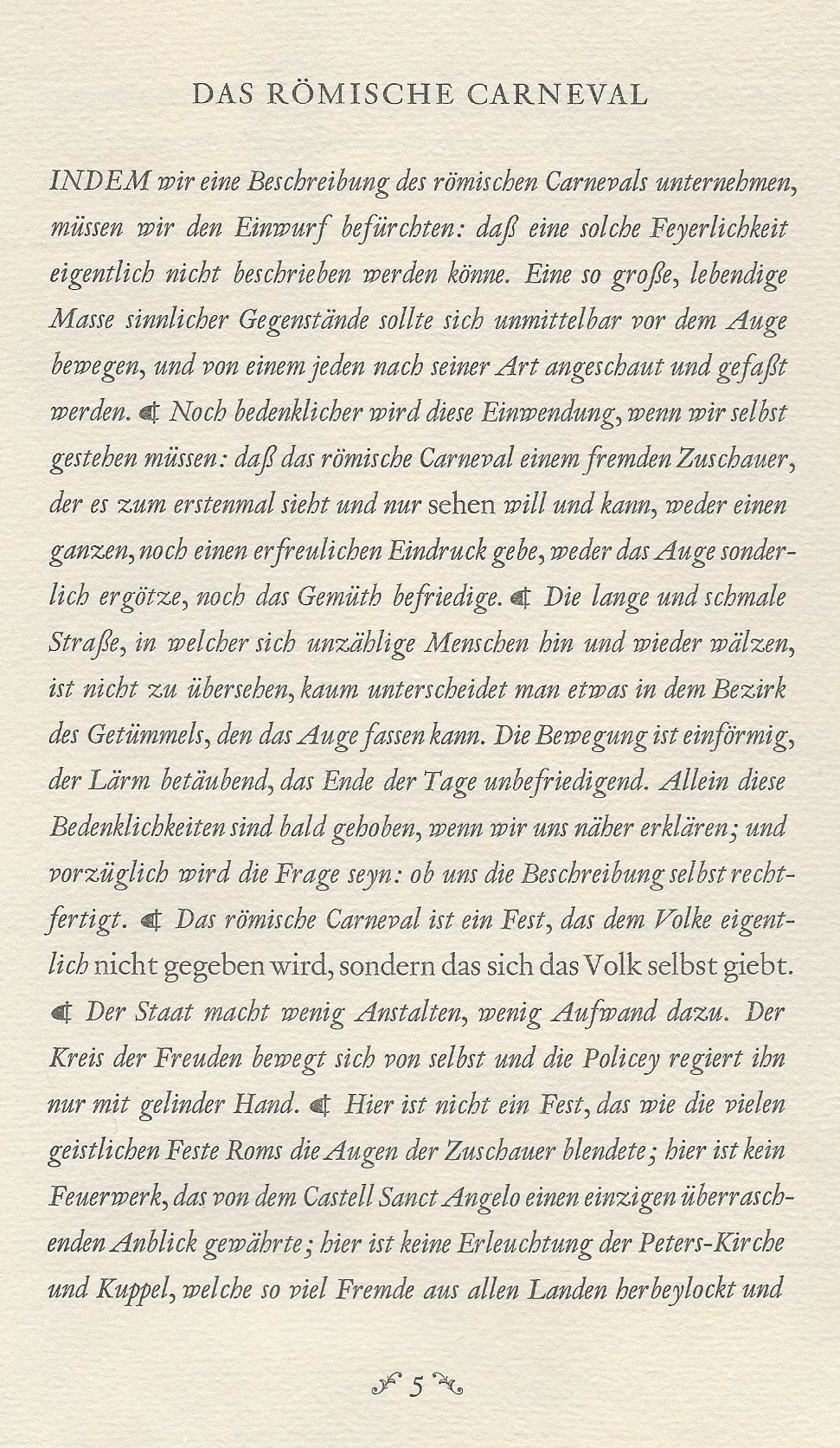 Goethe. Das Römische Carneval.
